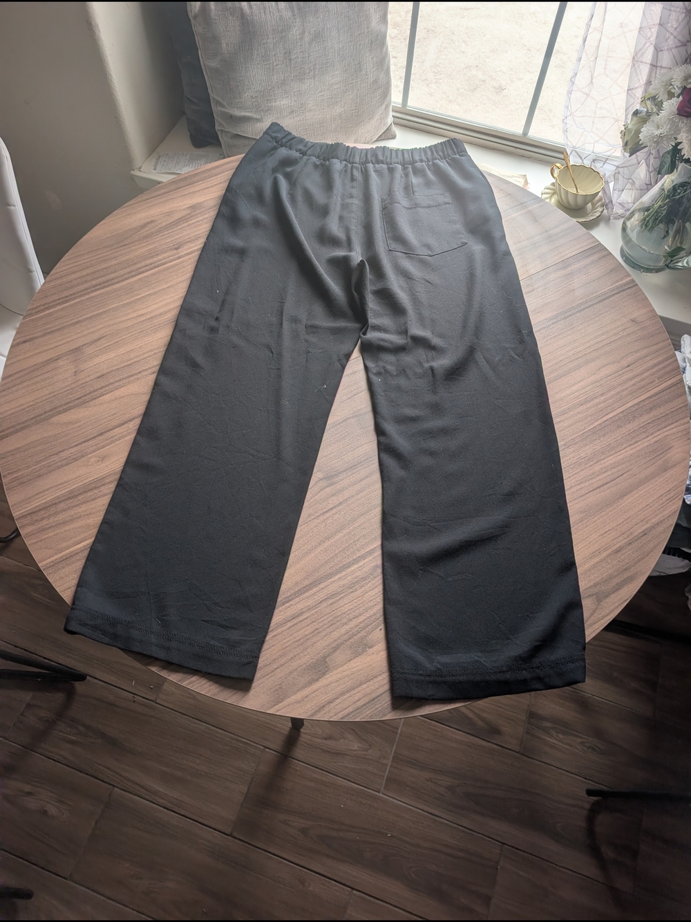 Zara Black Wide-Leg High-Rise Pants - Picture 2 of 3